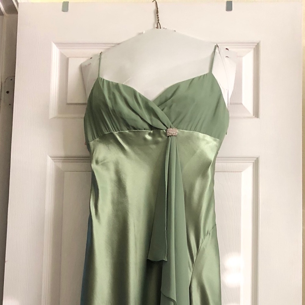 Long green dress